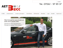 Tablet Screenshot of aet-beck.de